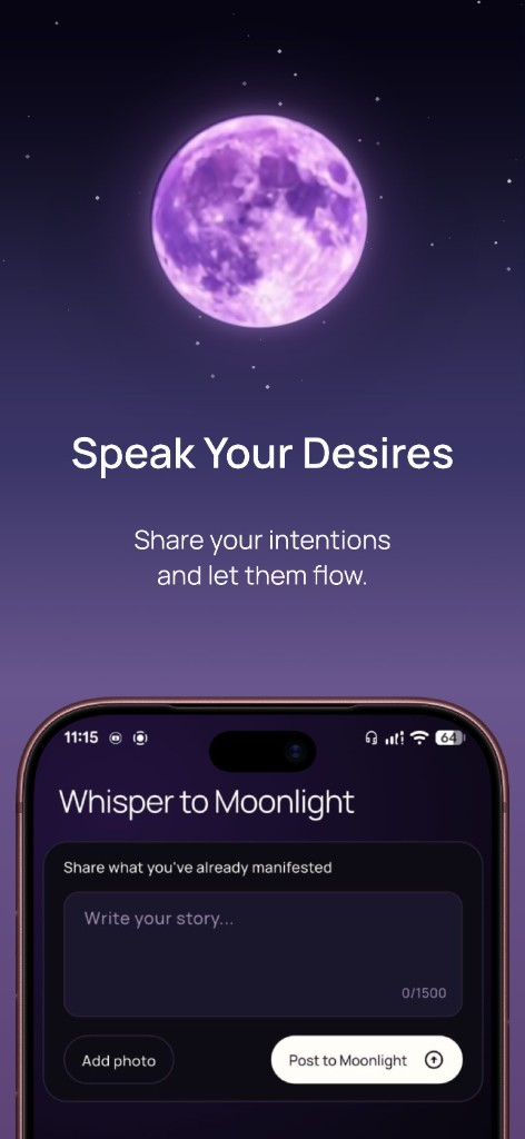 Speak your desires.